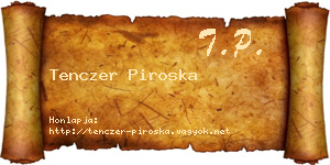 Tenczer Piroska névjegykártya