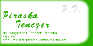 piroska tenczer business card